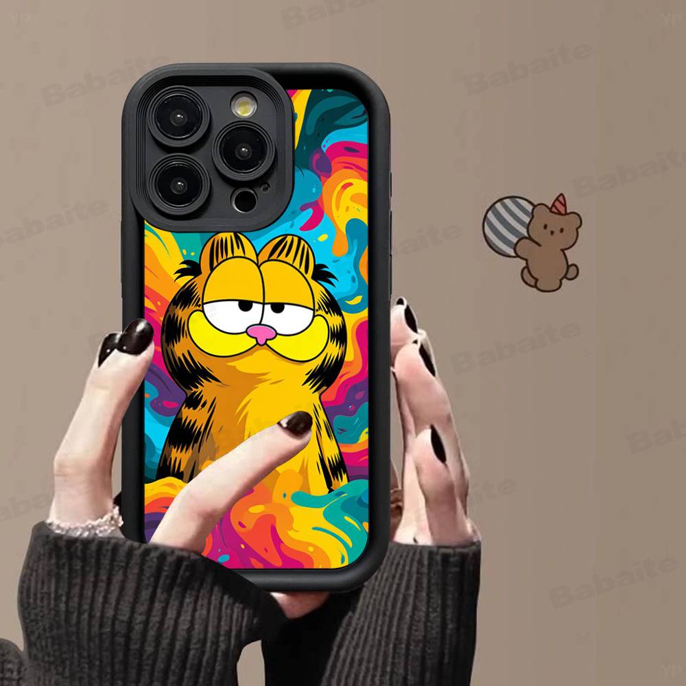 Kawaii Classic G-garfields Cat Phone Case For IPhone 17 16 15 14 13 12 11 Pro Max 16E Plus INS Soft Cover