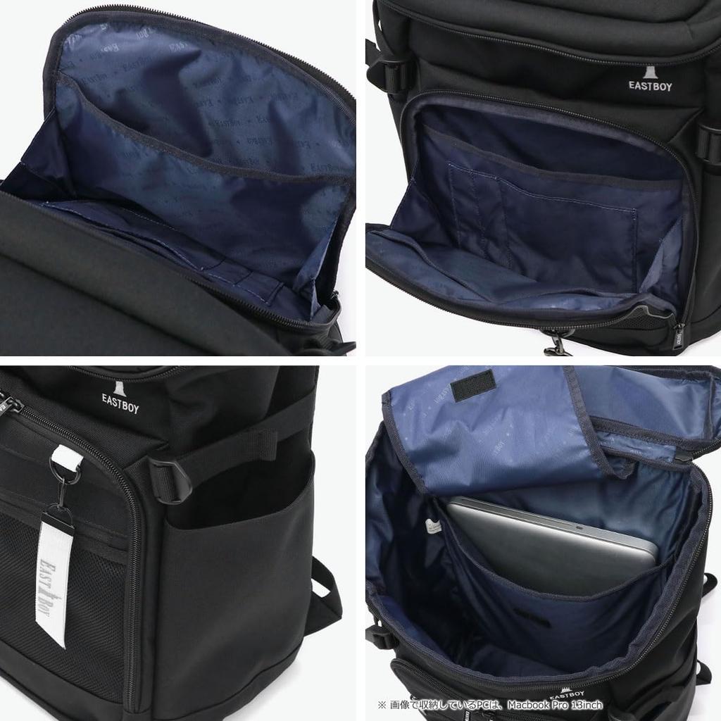 EASTBOY Backpack 32L Neo Preppy EBA105 Black x White 05 Japanese High School Bag