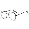 Double Beam Polygon Blue Light Blocking Myopia Glasses With Prescription Metal Student Nearsighted Spectacles 0 -0.5 -0.75 To -6