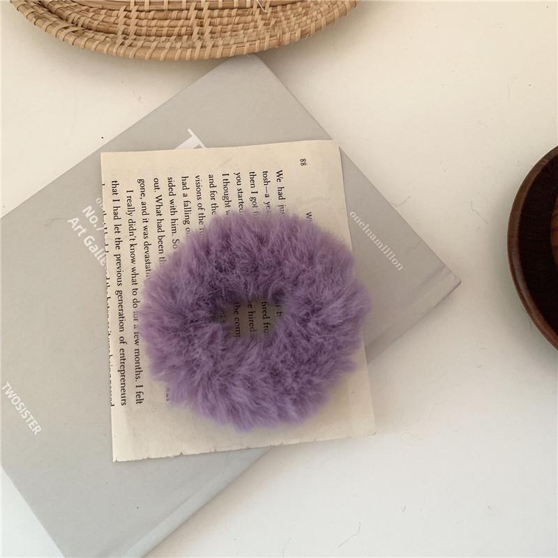 Fluffy Hair Tie & Headband: Elegant, Warm, Soft Japanese Korean Style for Autumn & Winter