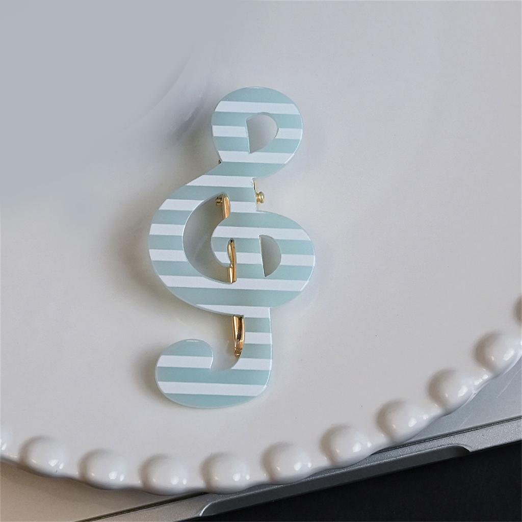 Stylish Striped Star Musical Note Resin Hair Clip For Women Girls Fashion Accessories
