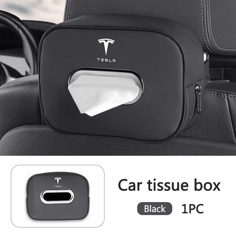 

Car Sticker 2025 Hot Car Interior Seat Back Tissue Storage Bag Accessories Toilet Paper Organizer For Tesla Model 3 Model S X Mo