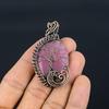 Pink Monalisa Pendant, 999 Copper Wire Wrapped Pendant Handmade Gemstone Jewelry, Gifts For Wife Brand New Pendant