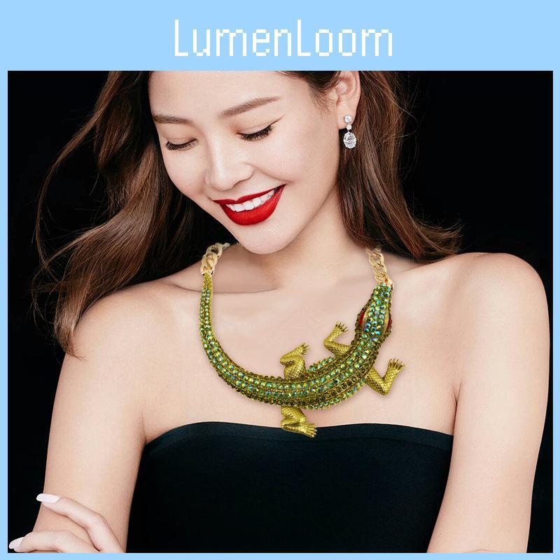 Animal Theme Alloy Necklace Rhinestone Accents For Women Fashion Decoration