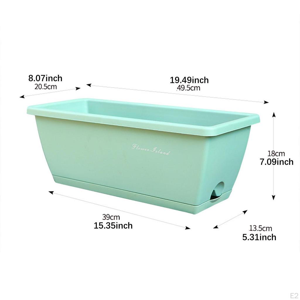 Balkonkasten, Gemüseanbaubehälter, bruchsicher mit Drainagelöchern, rechteckig