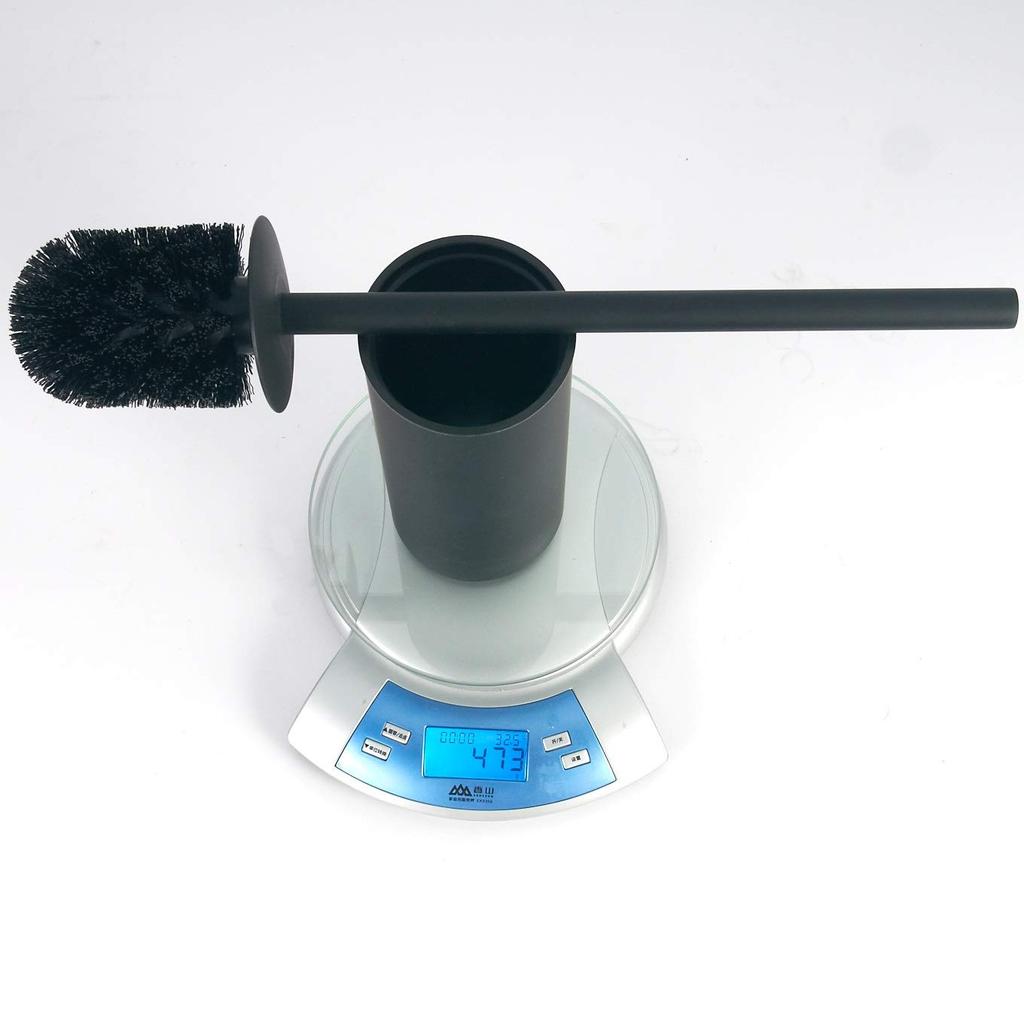 Stainless Steel Toilet Brush Cleaning Tool Holder with Toilet Black Brush,