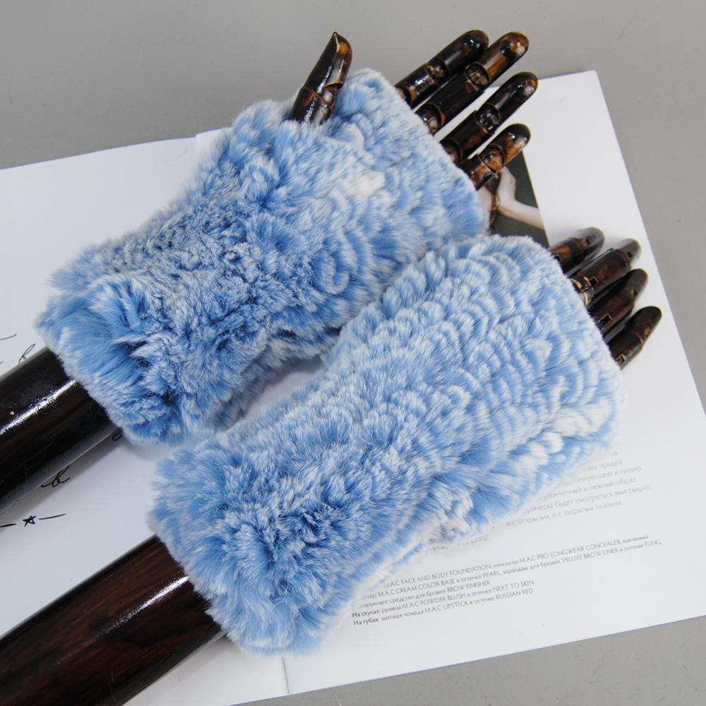 Winterhandschuhe aus echtem Pelz für Damen, warm, für den Außenbereich, 100 % echtes Rex-Kaninchenfell, dicke, natürliche, weiche Fäustlinge aus Rex-Kaninchenfell