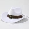 European and American retro western cowboy hat outdoor versatile felt top hat men's and women's jazz hat sun protection riding hat sun hat