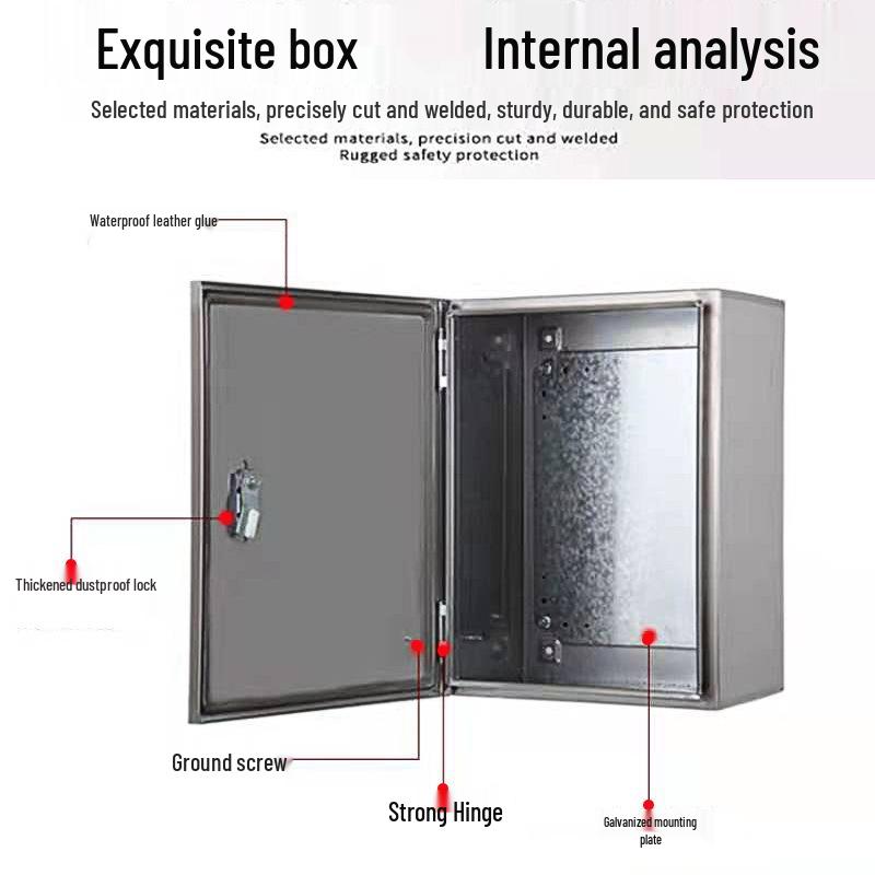Stainless Steel Indoor Distribution Box 201/304, Dustproof Monitoring Control Box 300x250x150