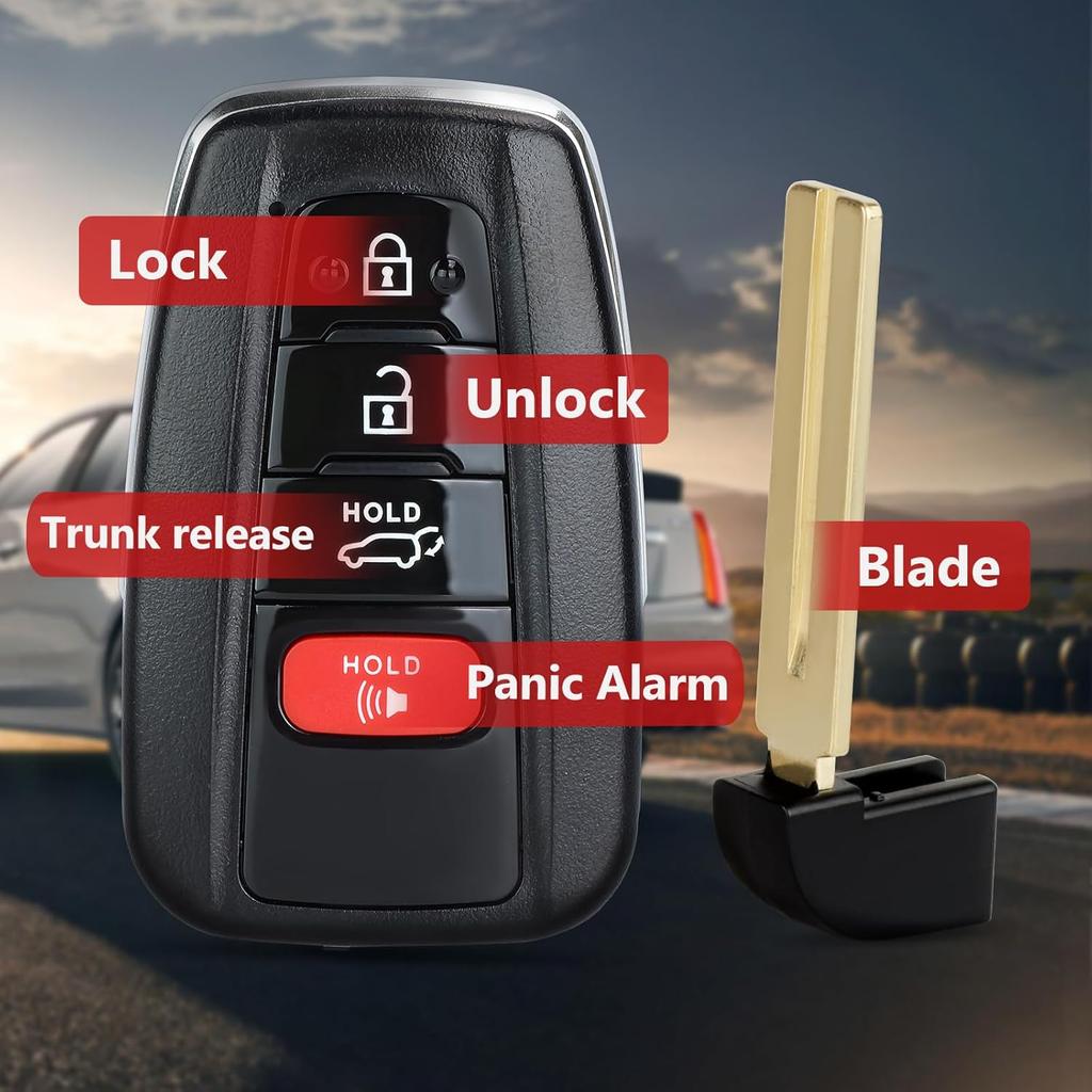 Board ID: 231451-3450, FCC ID: HYQ14FLA Smart Remote Key Fob Replacement for Toyota Highlander 2021 2022 2023 Keyless Entry Remote Control Car Key