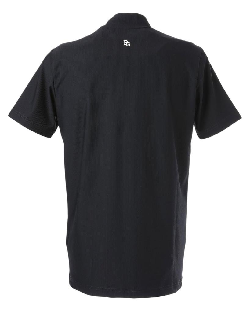 PEARLY GATES Short Sleeve High Neck Shirt Moisture Golf Size 5 Men's (4-Way Ripple, Wicking, Quick-Drying) / / 053-5167201 120_Dark Navy, [L]