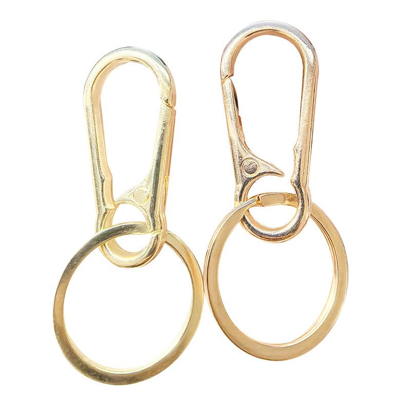 Zinc Alloy Spring Snap Hook Keychain 5Pcs Lightweight Portable for Bag Pendant DIY Craft Camping Tent Accessory Use