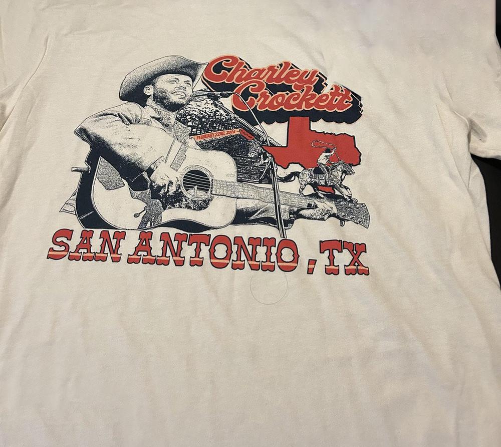 Charley Crockett San Antonio Country Music Short Tee Cotton Unisex Shirt Unisex T-Shirt XXXXL
