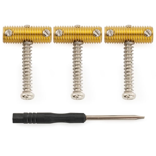 

Musiclily Ultra Knurled Threaded Vintage TL Brass Saddles for Fender Telecaster Electric Guitar Bridges with Nickel Screws (Set of 3)