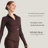 Women's Slim-Fit Quick-Dry High Elastic Yoga Jacket with Stand Collar