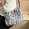 Nischen-Knödeltasche, Modische Umhängetasche, Karierte Tasche, Wolken-Sahneteil-Faltenbeutel