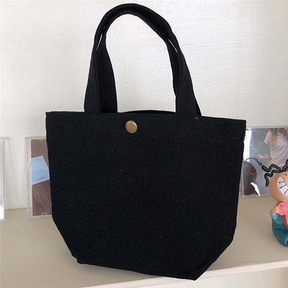 Fashion Women Solid Color Mini Handbags Women Canvas Tote Ladies Casual Bag Girl Student Cloth Bags