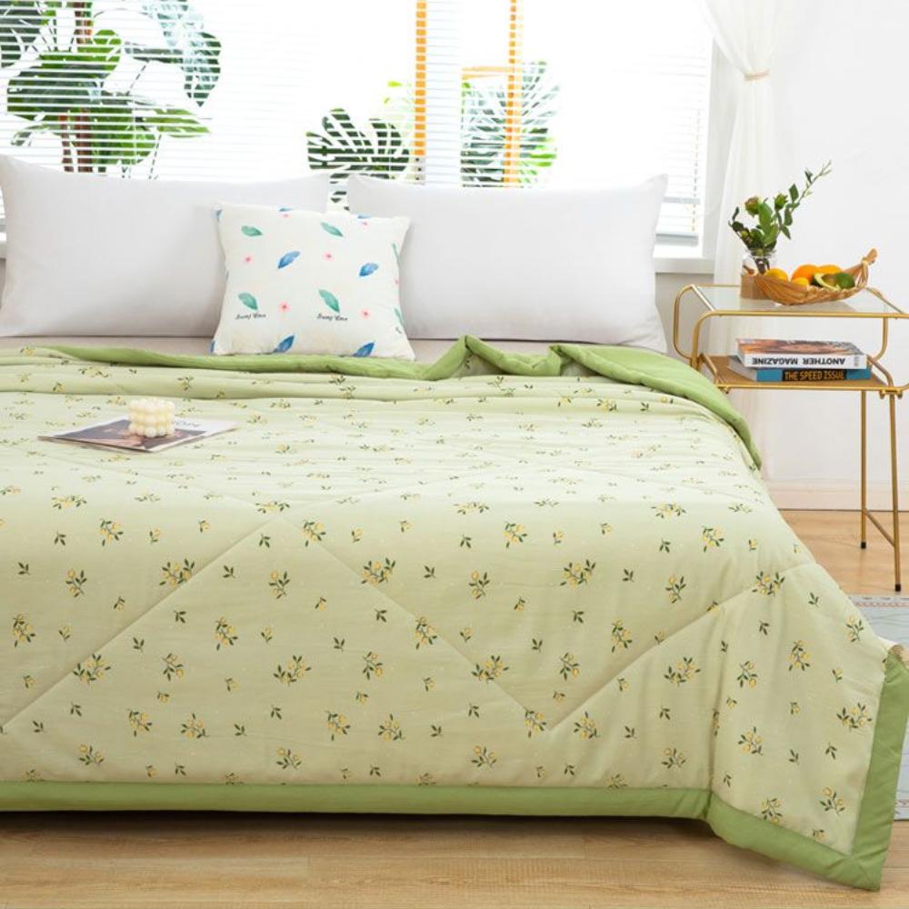 Trapunta estiva fresca stampata in seersucker, trapunta climatizzata, leggera e traspirante, delicata sulla pelle e inodore, produzione con goffratura ad ultrasuoni