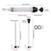 Extractor de Lichid Ulei Auto 200/500ml Seringă Manuală pentru Schimb Ulei Auto cu Furtun Pompa Manuală de Aspirație și Umplere Combustibil Evacuator Ulei