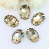50Pcs/Pack Egg Shape Glass Crystal Stones Diamond Beads Ornament  DIY Garment Clothes Shoes