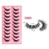 Natürliche, schlanke, falsche Wimpern, dicke, kleine Teufelswimpern, Cos Big Eye Barbie-Wimpern