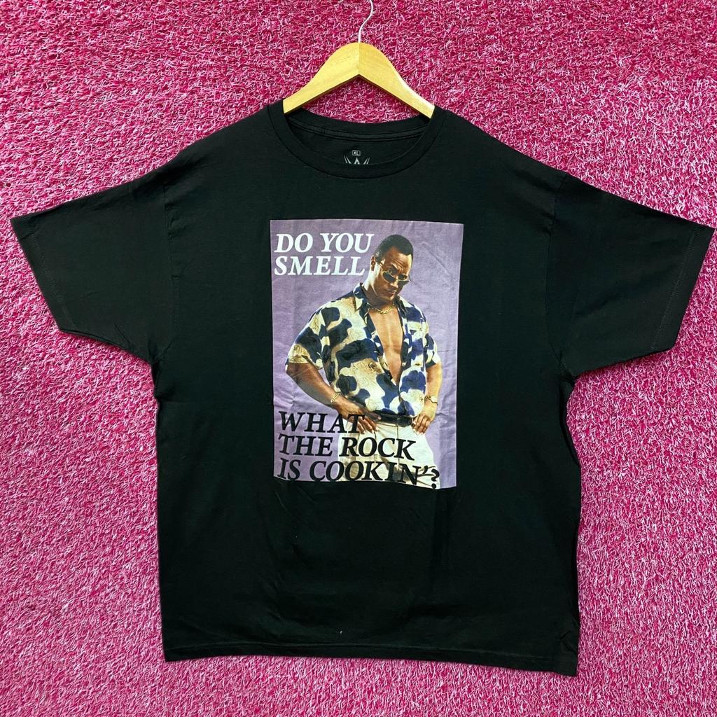 WWE The Rock Riecht ihr, was ich koche? Porträt 100% Baumwolle T-Shirt Herren T-Shirts Oberteil