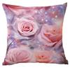 New Spring Flower Pink Rose Pillowcase Home Living Room Sofa Cushion Pillowcase