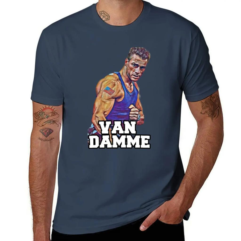 T-shirt Jean-Claude Van Damme Manica corta T-shirt oversize Cotone da uomo