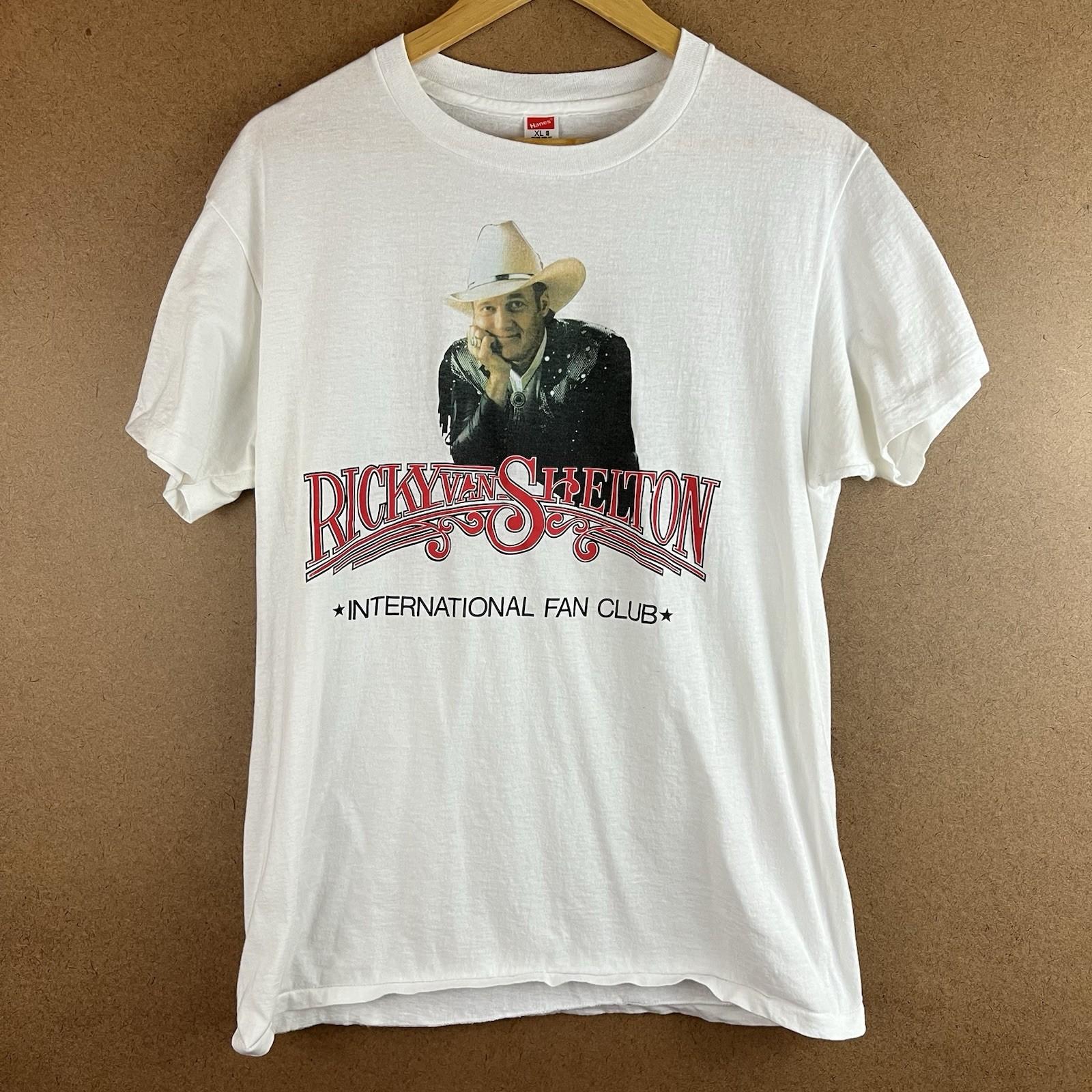 VTG 80s Hanes Ricky Van Shelton Fan Club Single Stitch Tee M USA Country Music S
