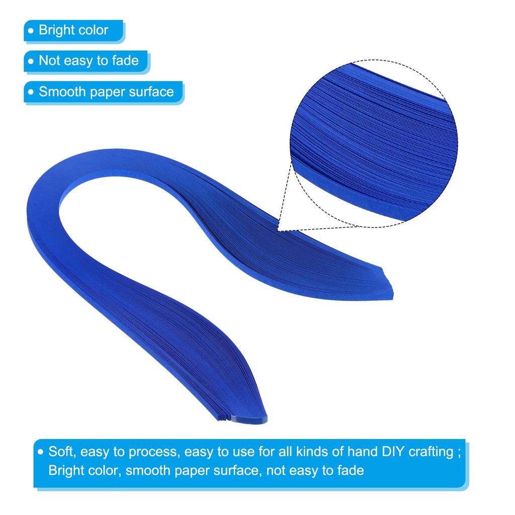 PATIKIL Quilling 600 Origami Quilling Dark Blue Strips, Pieces, 5mm, 39cm, Paper, Kit, Art, DIY, Handcraft, Christmas,