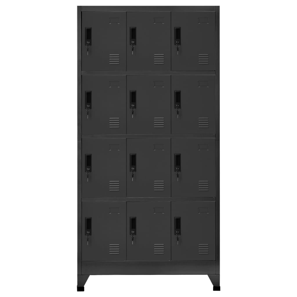 Vidaxl Lockable Cabinet, Anthracite, 90X45X180 Cm, Steel