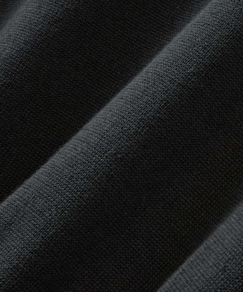 Beulaendideu Solid Open Collar Half Knit [Graphite]