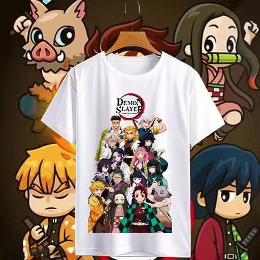 Anime Demon Slayer Character Group White Tshirt S