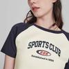 Reebok Color Block Knit Round Neck Short Sleeve T-Shirt Women Tops Navy-Blue White 24SRC406WGN2