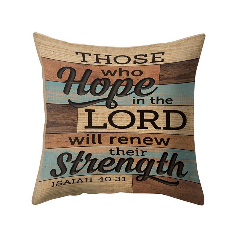 Stylish 18'' Vintage Letter Pillow Case Cushion Cover For Home Office And Sofa Decor