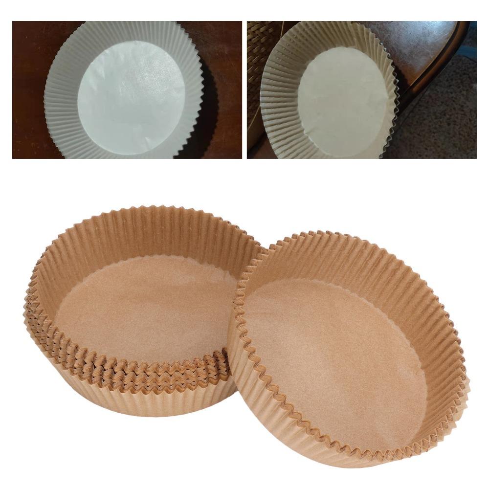 200pcs Round Disposable Paper Liner Non-Stick Surface Baking Paper Liner Microwave Air Fryer
