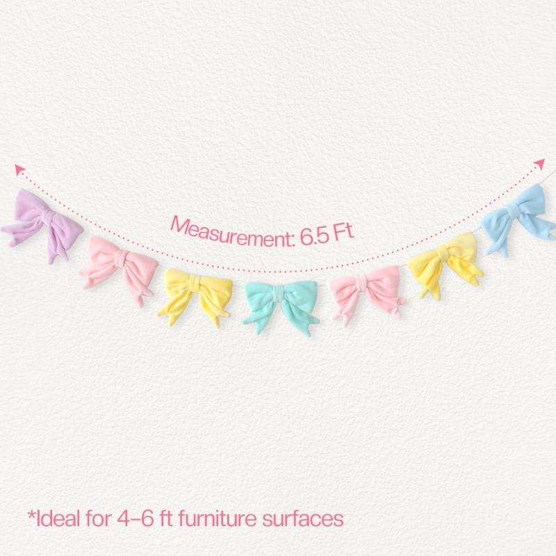 Soft Velvets Flower Bows Wreath Coquettes Birthday Decorations for Easters and Spring Party Decorations