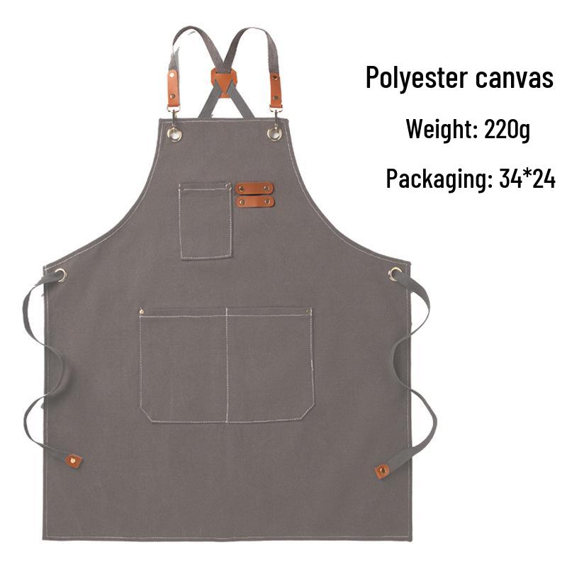 16 Oz Thick Canvas Apron with Logo for Painting and Gardening