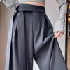Spring Lady Baggy High Waist Straight Wide-leg Pants Women's Classic  Straight Leg Suit Trousers Elegant Style Office