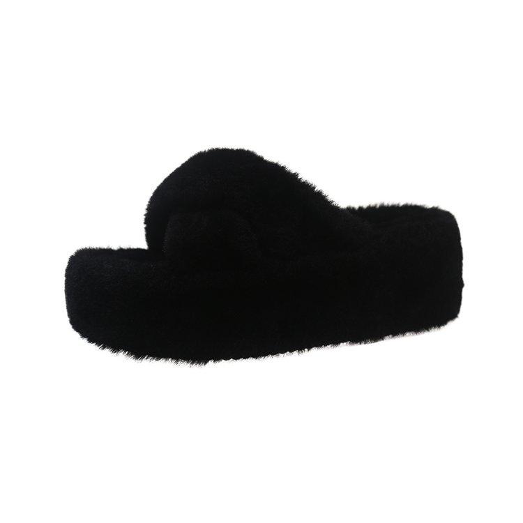 

Mao Mao slippers women s outer wear 2025 new winter high-end home soft-soled platform shoes heightening cross Mao Mao shoes 40 чорний
