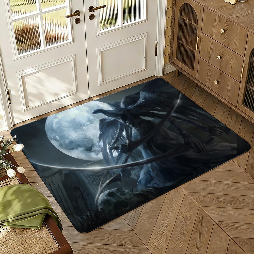 Blood-borne game Floor Mat Soft Thickened Absorbent Non-Slip Bedroom Living Room Door Mat Home Decor Flannel Rugs