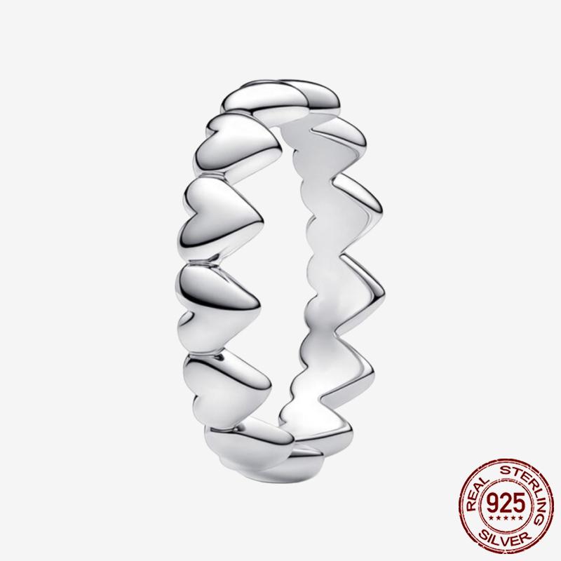 Princess Tiara 925 Silver Sparkling Butterfly Heart Rings For Women DIY Jewelry,Gift, Wedding