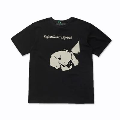ERD Melancholy Trendy Brand Second-generation Portrait High Street Printing Loose Couple T-shirt Retro Crew Neck Short-sleeved#Color