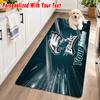 Philadelphia Eagles Individueller Name Flanellteppich Küchenmatte Rutschfester Bodenteppich Personalisierte Heimdekoration