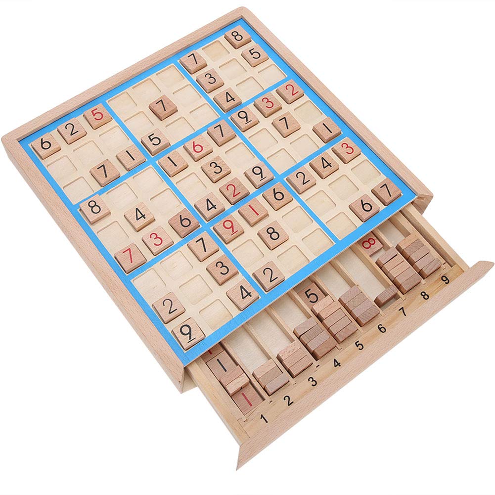 

Wooden Logic Puzzle Game, Brain Teaser with Numbers & Strategy for Critical Thinking - Family Educational Toy синий