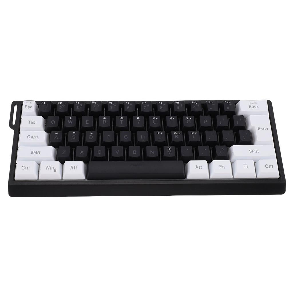 Wired Keyboard 60 Percent 61 Keys RGB Backlit Mechanical Feel Portable Computer Keyboard for Gaming Work