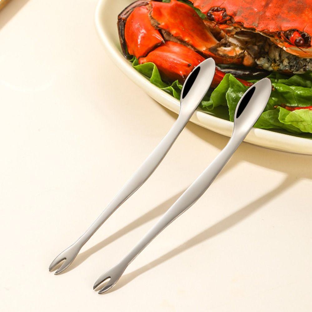 4 Stück/Set Professioneller Krabbenschalenöffner Edelstahl Krabben Essbesteck Set Krabbenknacker Set Abendessen