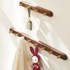 Black Walnut Solid Wood Brass Clothes Hook Entrance Foyer Coat Racks Wall Hanging Scarf Hats Keys Storage Shelf Furniture Decor