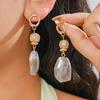 European American Pleated Resin Irregular Geometric Silver Needle Stud Earrings Retro Niche Premium Ins‑Style Trend Jewelry