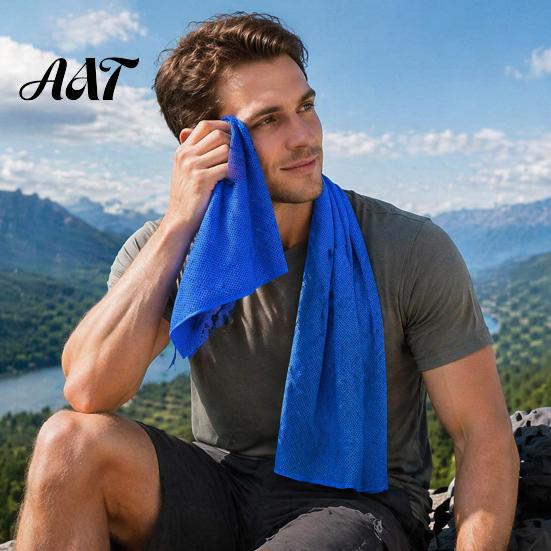 Yoga Exercise Towel 90x30cm Cooling for Face, Chilly Sports with Storage Bag Hot Weather Relief And Carabiner, Portable Cold Neck Wrap